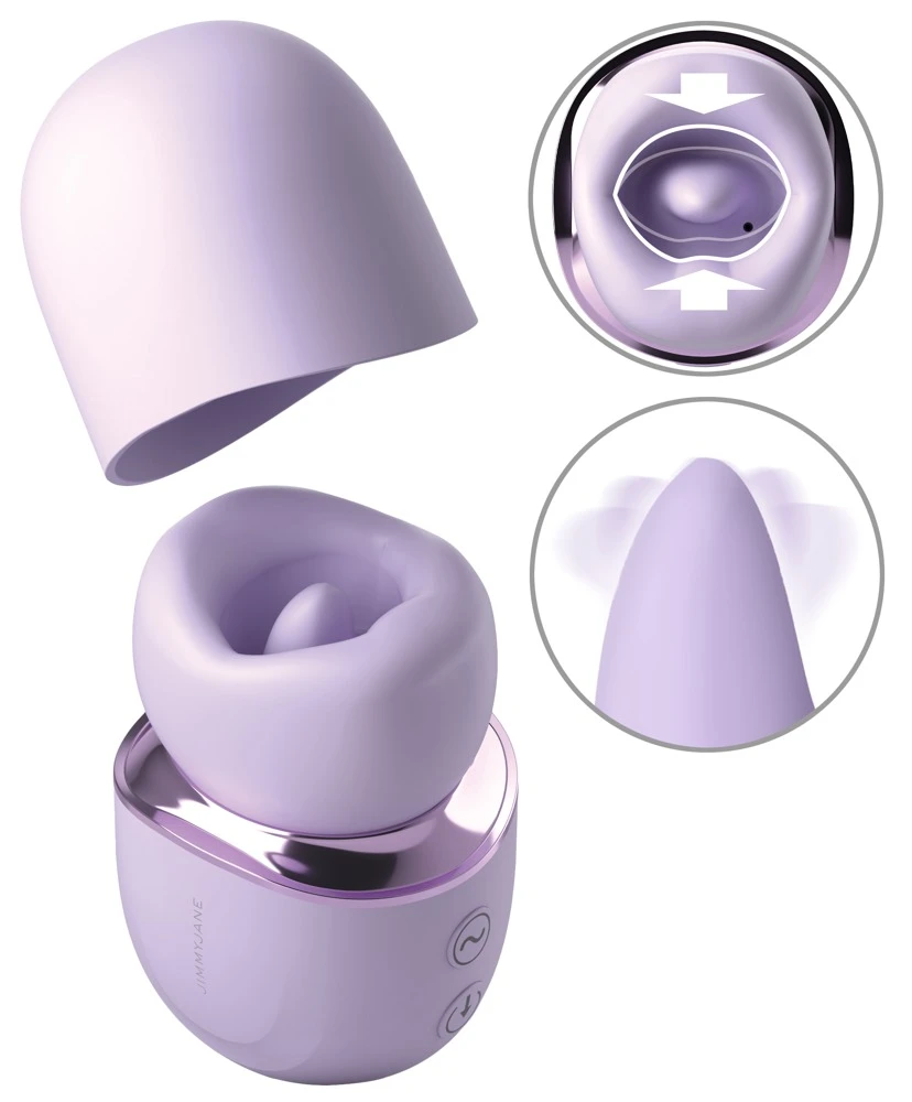 JimmyJane Hello Kiss Pro, Sanfte Sauglippen & vibrierende Zunge intensiver Genuss mit 3 Saugmodi & 7 Leck-Vibrationen!