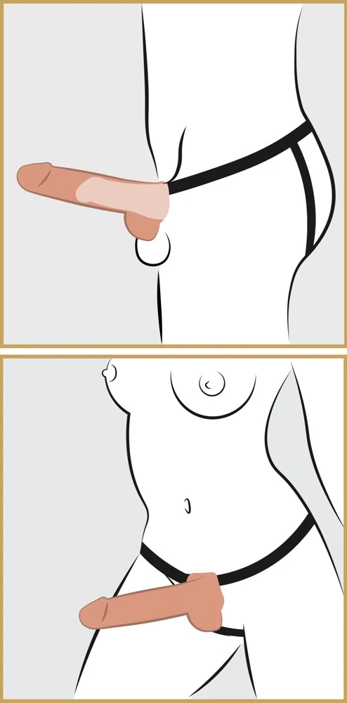 Fetish Fantasy Hohler Naturdildo mit elastischem Strap-on