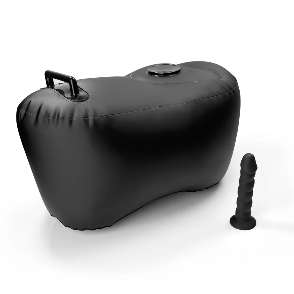 FFS Body Dock Inflatable Love Seat aufblasbares Liebeskissen mit Dildo und Haltegriff – sexy Reitsitz für wilde Höhepunkte mit stabiler Stütze, federnder Rückkehr und universeller Halterung für Saugfuß-Toys