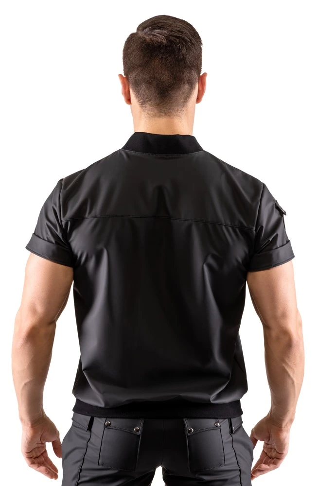 Herren Blouson, locker geschnittenes Hemdshirt, Kurzarm, Taschen mit Druckknopfklappe