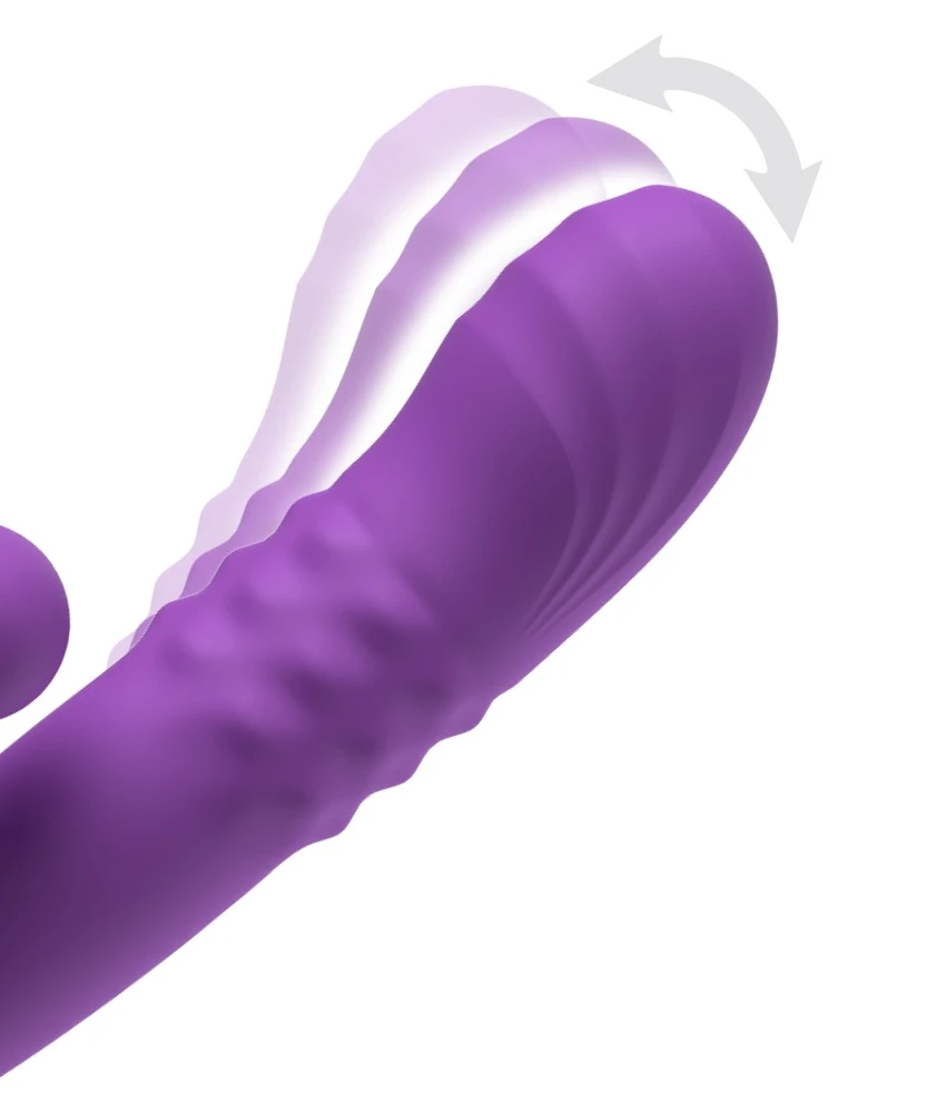 FFH Harmoni Pro Purple, Fantasy For Her Harmoni Pro Rabbitvibrator 4 Motoren Rotationsstimulator G-Punkt Klitorisstimulator Massageperlen Vibrator Silikon USB wiederaufladbar