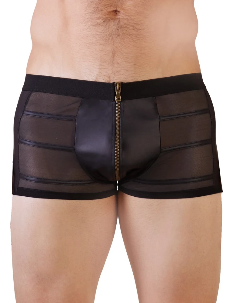 Körperbetonte Pants im Mattlook mit Powernet-Einsätzen. Die Front wird durch einen dekorativen Reißverschluss betont.