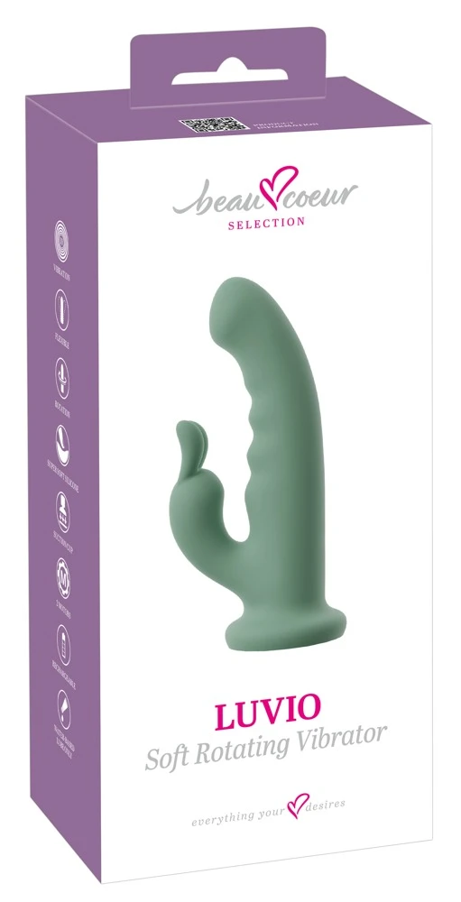 beau coeur Luvio Rotating Soft, Rabbitvibrator mit Saugfuß LUVIO Soft Rotating Vibrator von beau cœur mit 2 leisen Power Motoren rotiert und vibriert in 10 Modi