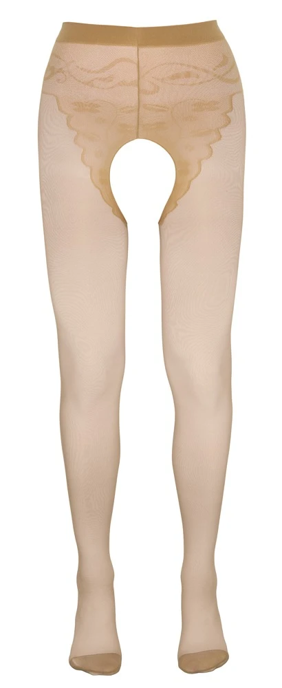 Cottelli Verlockende Eleganz: Raffinierte Strumpfhose mit Offenheit im Schritt und Hochferse