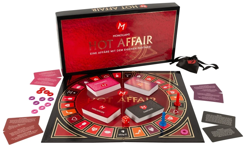 Hot Affair by Monogamy, Erotisches Brettspiel Hot Affair von Monogamy für Paare New Edition deutsche Version mit spannenden Aufgaben Geheimnissen und intensiven Aktionen