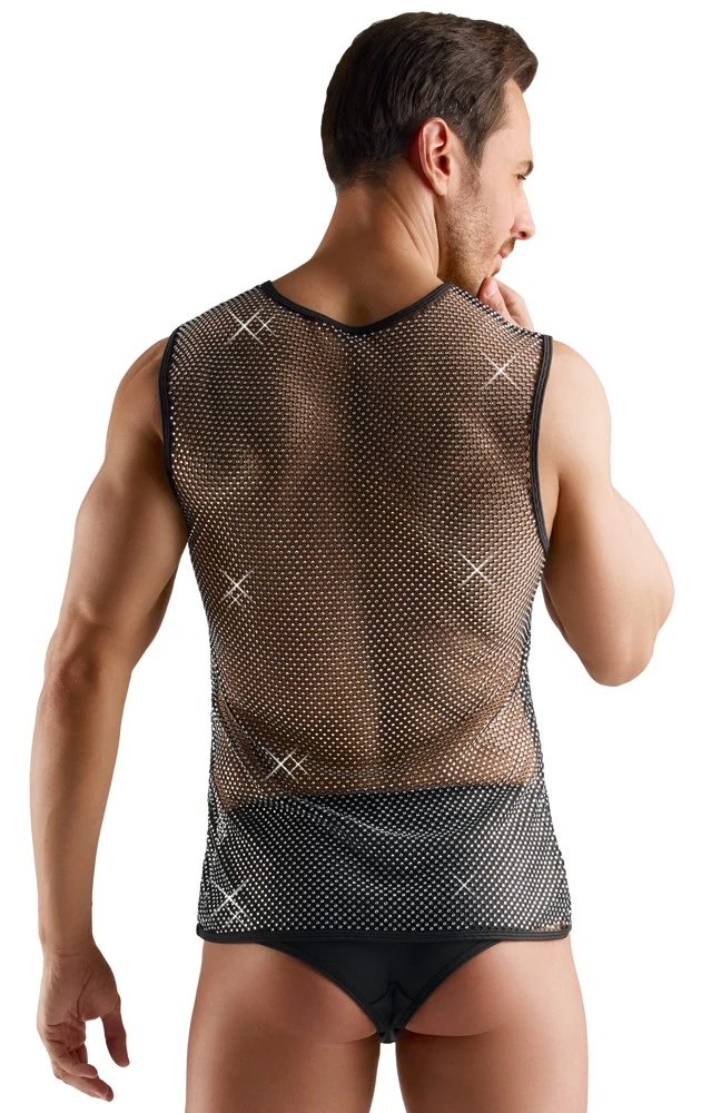 Betonendes Netz-Shirt von Svenjoyment – aufregend transparent mit funkelnden Glitzersteinchen für heiße Nächte und einen unverkennbar sexy Look