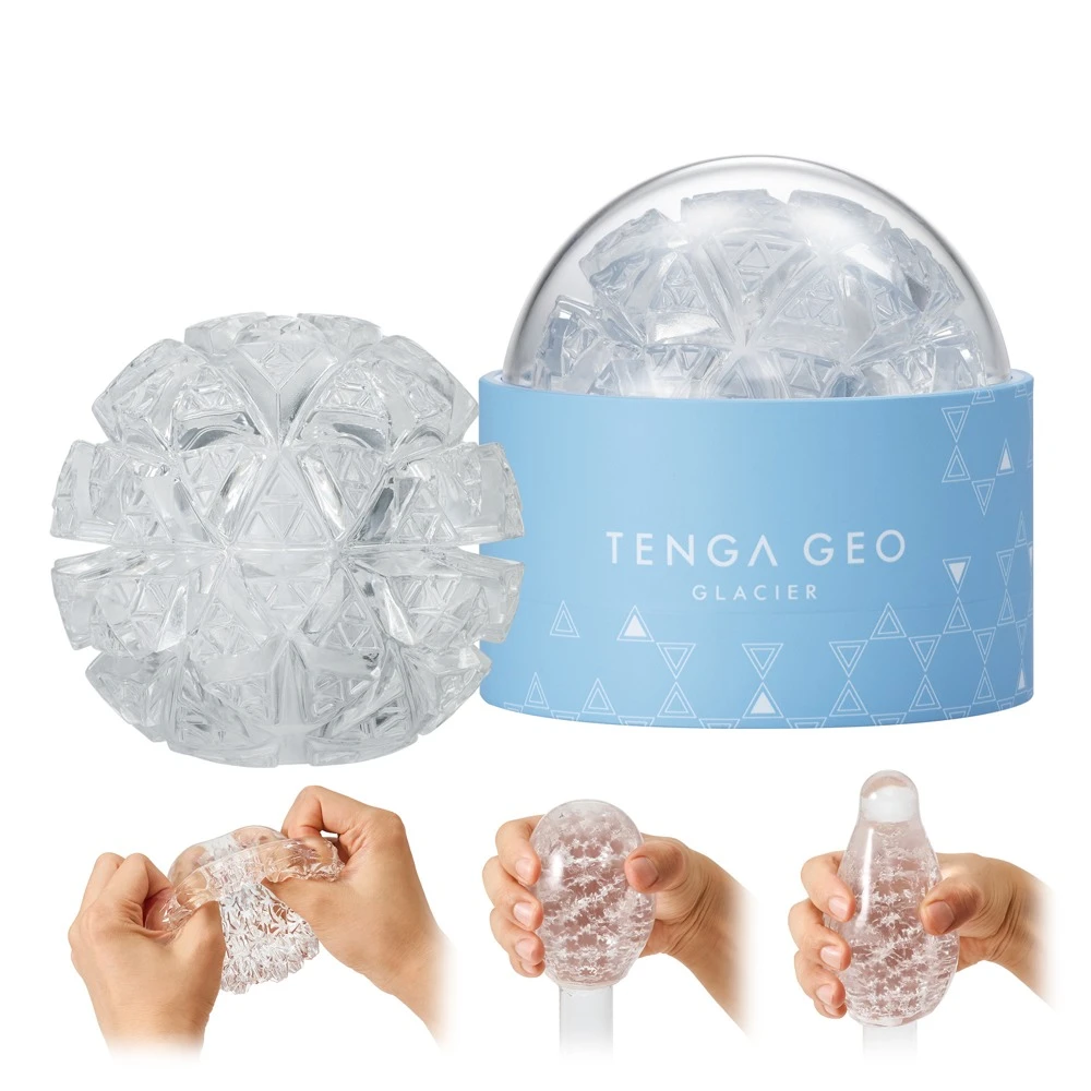 Tenga GEO GLACIER, Transparenter GEO GLACIER Masturbator mit Eiskristall-Struktur für intensive Gletscher-Momente im Solo-Spiel