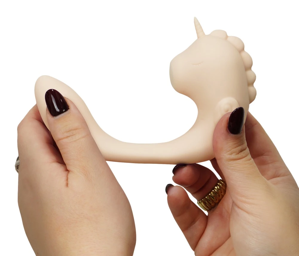 Unihorn C-Horse Coral Throb, Unihorn C-Horse Coral Throb Dual-Vibrator im Einhorn-Seepferdchen-Design mit biegsamem Silikon, flüsterleisem Doppelmotor und 10 Vibrationsmodi für gezielte Innen- und Außenstimulation