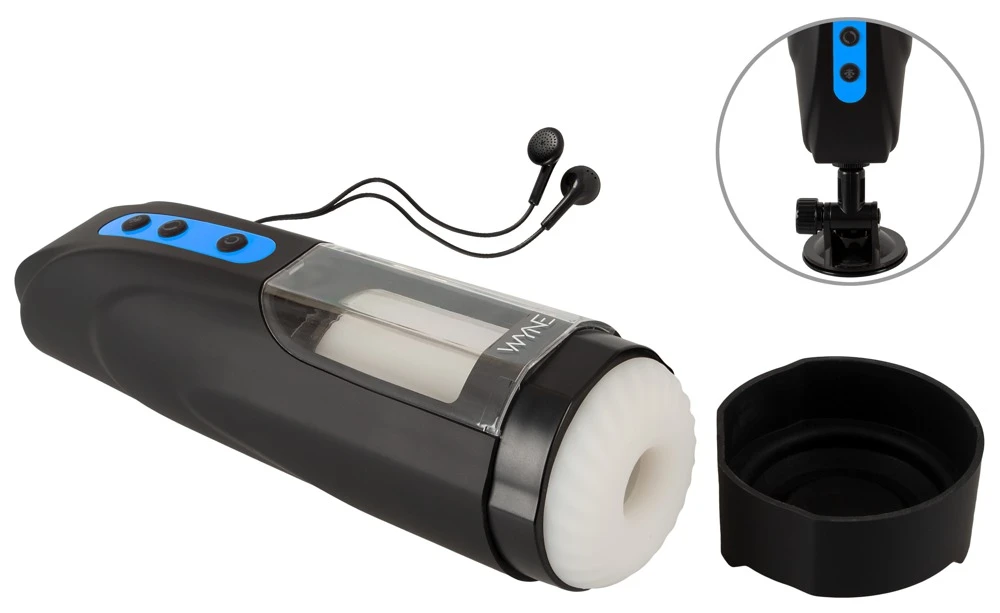 WYNE Masturbator 09, ChatGPT:  WYNE Masturbator 09 mit rotierender Auf-und-Ab-Bewegung, 10 intensiven Modi, Stöhn-Funktion über Kopfhörer und erotischer Rundum-Stimulation