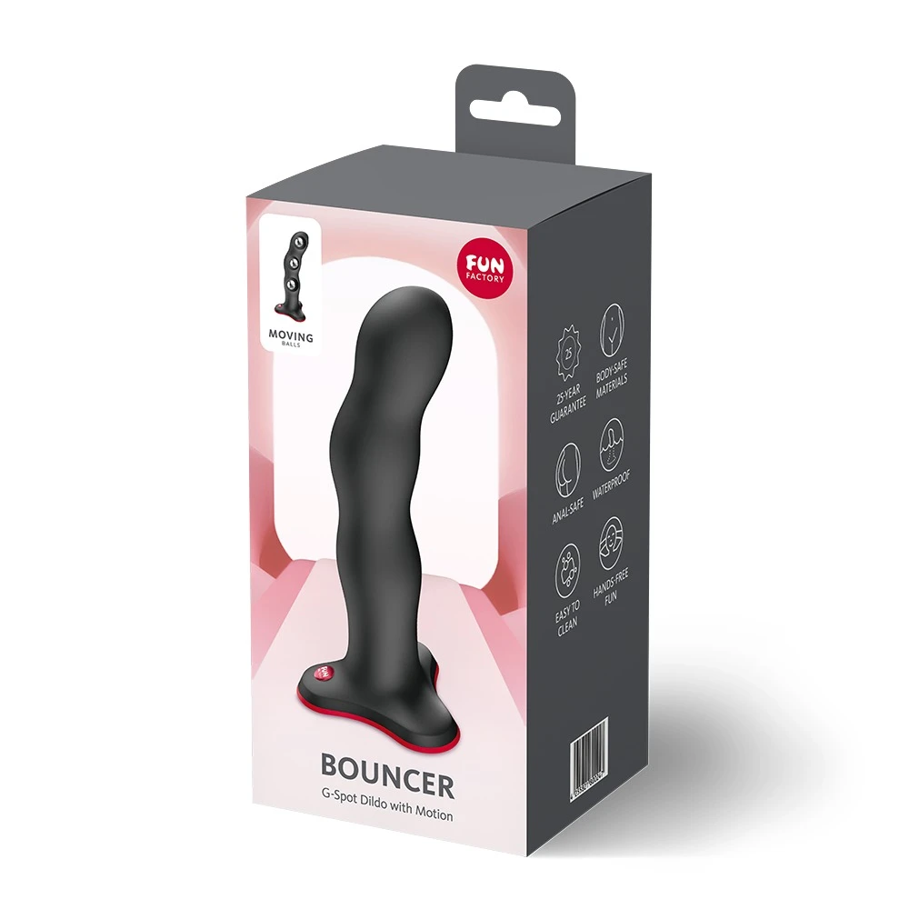 Bouncer, Flexibler Dildo mit Saugfuß, 3 Kugelgewichte, G-Punkt & Prostata-Stimulation, dynamische Schwingungen, anal sicher