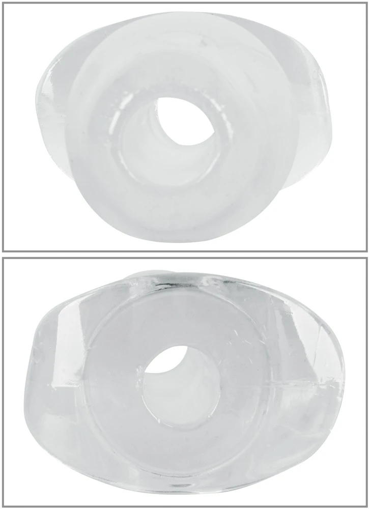 ANOS Butt Plug w Tunnel Transp, Analplug mit Tunnel aus Softmaterial, offenem Stopper und abgestufter Form für gezielte Dehnung, Stimulation und vielseitige Einführspiele inklusive Einlauf-Funktion