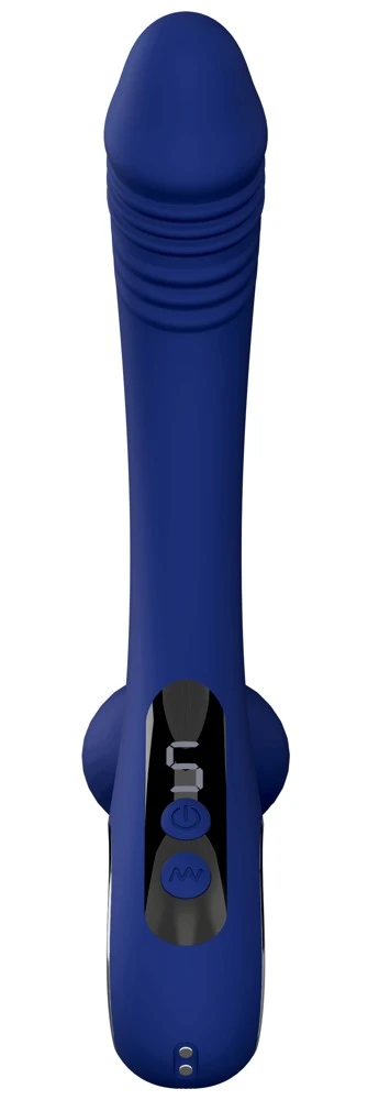 Smile Balls Vibrator w Display, Sweet Smile Balls-Vibrator with a Display – Aufreizender Vibrator mit vibrierenden Hoden, 2 kraftvollen Motoren und doppelter Stimulation