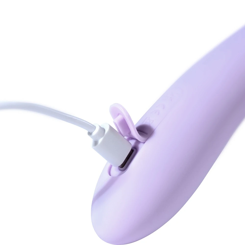 Selena Pastel Lilac, SVAKOM Selena Stoßvibrator mit Wärmefunktion bis 38°C – App steuerbar, 2 starke Motoren, G-Punkt & Klitoris Vibrator wasserdicht, Silikon Toy