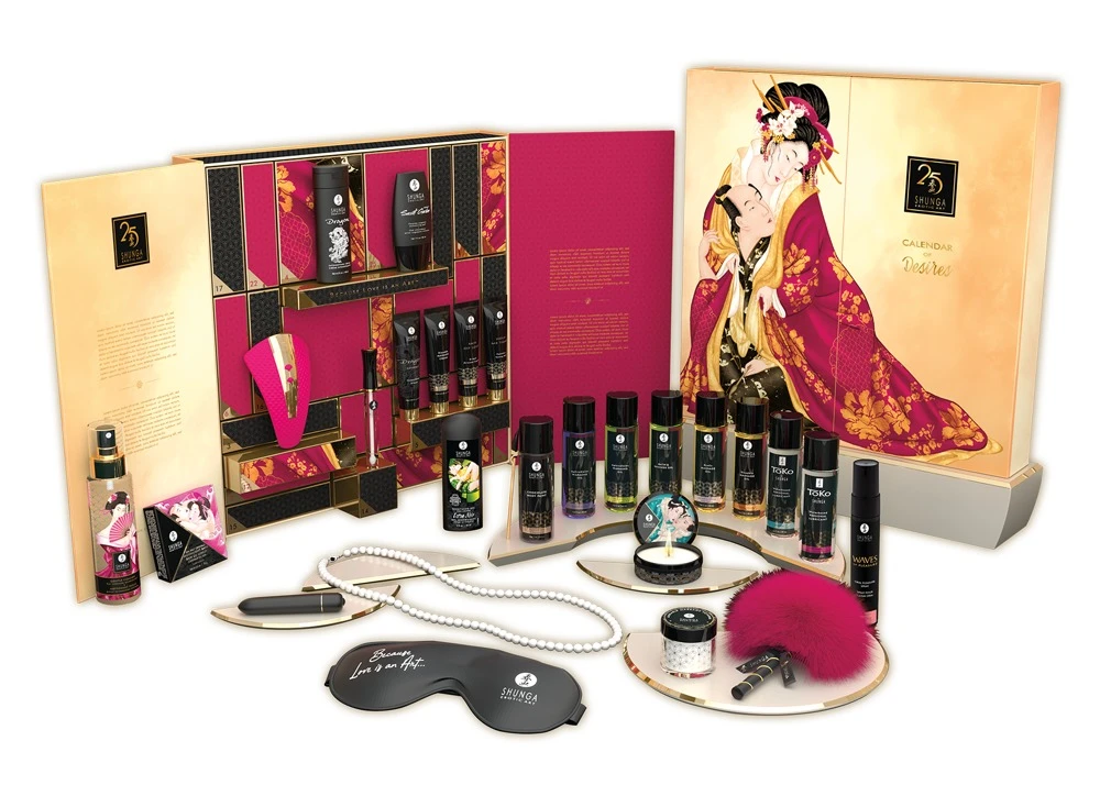 Shunga Calendar 2025, SHUNGA Calendar of Desires Luxus-Adventskalender mit 25 handverlesenen Intimprodukten, Jubiläumskollektion voller Leidenschaft und exklusiver Highlights