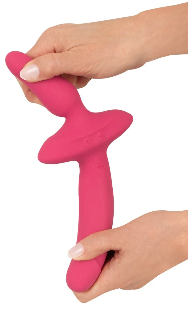 Couples Choice 2in1 Vibrator, Vielseitiger Vibrator für sinnliches Vergnügen: 2 leise Motoren, 10 Modi, wasserfest und aus geschmeidigem Soft-Touch-Silikon