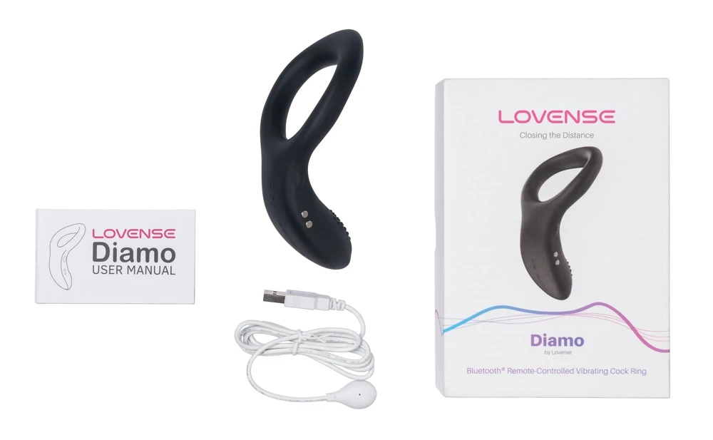 Diamo, Lovense Diamo Vibro-Penisring mit tiefen Vibrationen für prickelndes Spiel allein & zu zweit
