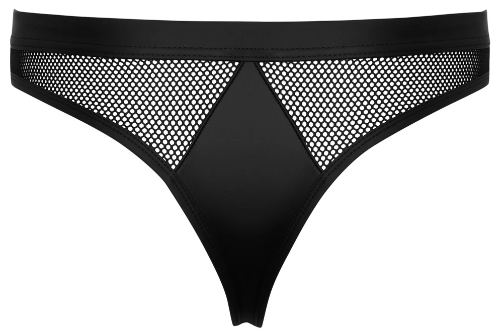 Schwarzer knackiger Riostring von Svenjoyment mit bezogenem Bundgummi. Im elastischen Material-Mix. Schwarzer knackiger Riostring von Svenjoyment mit bezogenem Bundgummi. Im elastischen Material-Mix.
