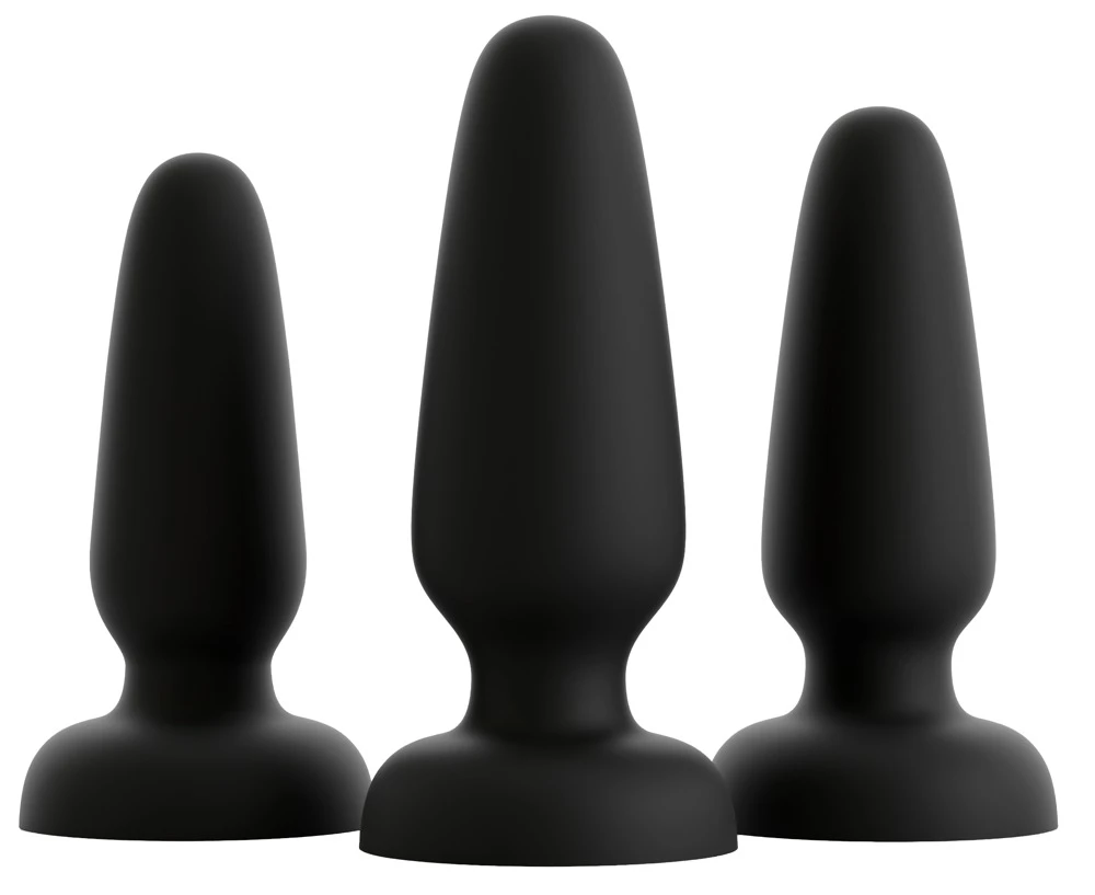 Black Velvets Silicone Plug, Analplug mit Saugfuß aus Liquid-Silikon konisch flexibel analsicherer Stopper für Einsteiger & Profis Black Velvets