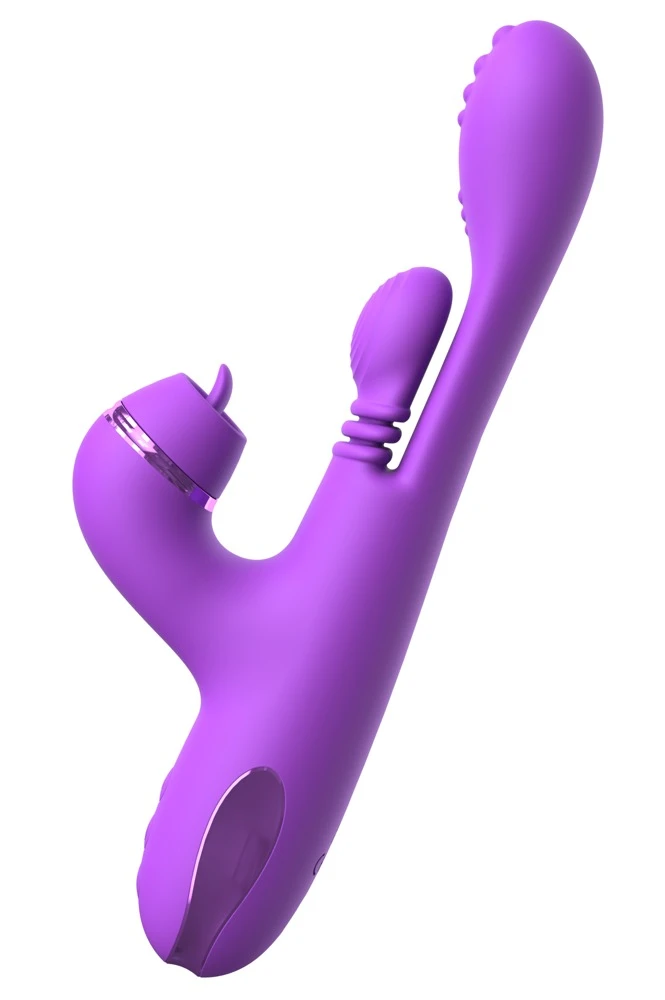 FFH IntiMotion Pulse Pro Purpl, Highspeed-Lust an der Klitoris: Der FlickerFlow-Stimulator mit flackernder Zunge, weichen Noppen oder Kugel trifft jeden Nerv, gleich dreifach!