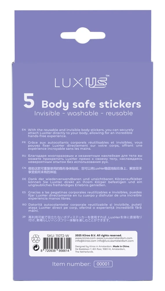 Luxus Adhesive Stickers, Luxus, der bleibt: Hautfreundlicher Klebepatch für festen Halt des LuxHer-Vibrators – sicher, wiederverwendbar, kompromisslos