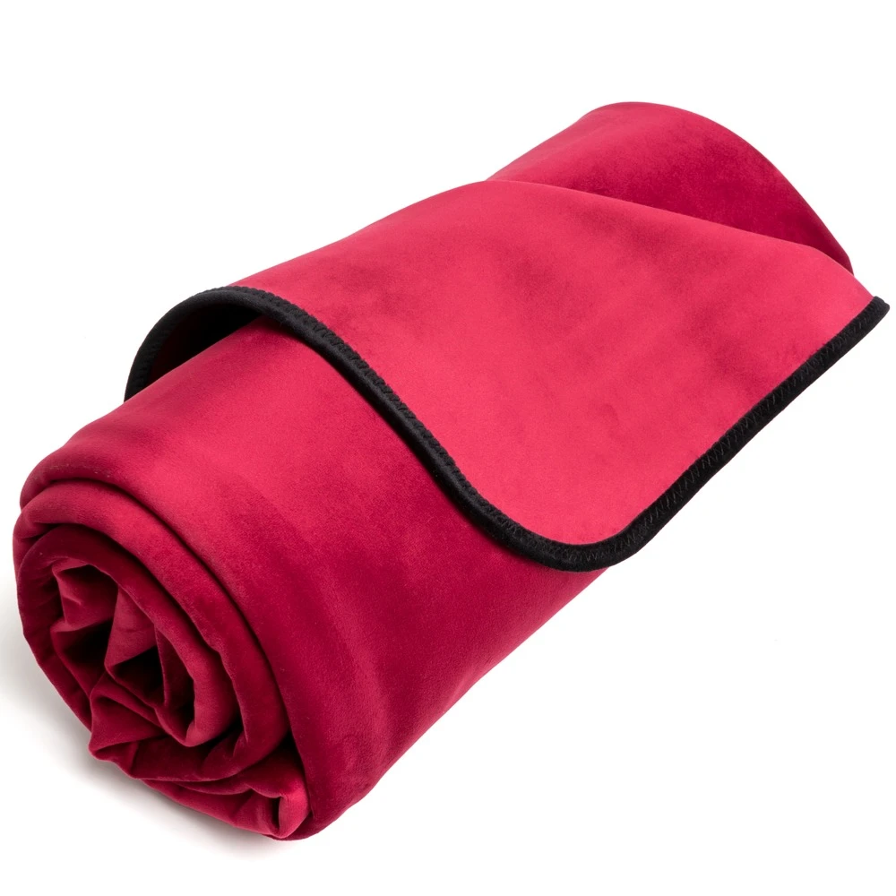 Decke/Laken aus Samt-Mikrofaser, Fascinator Throw Red, Feuchtigkeits saugen, Luxuriöser Fascinator