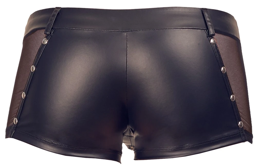 Betonende Pants von Svenjoyment im trendigen Mattlook, jeweils seitlich mit transparentem Netz-Einsatz und Nieten-Verzierung.