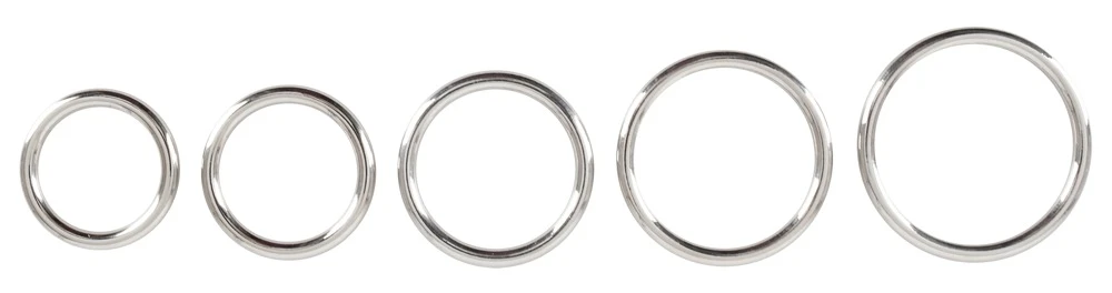 5-teiliges Penis-/Hodenring-Set Professional von Bad Kitty für eine starke männliche Performance mit aufregender Optik.