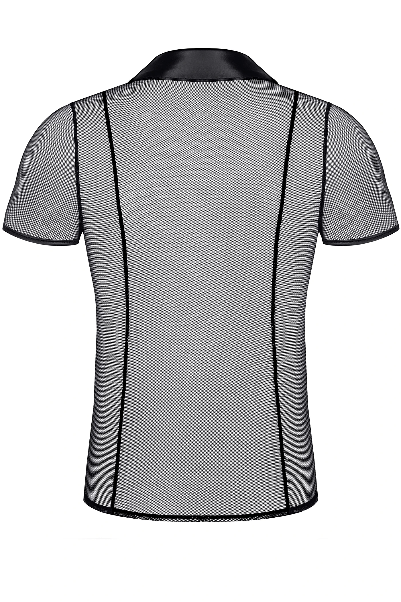 Regnes Fetish Planet Herren Polo-Shirt RMUgo001, Maskulin, transparent & markant, Poloshirt mit Wetlook-Details und RFP-Patch
