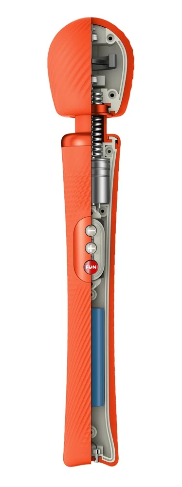 FUN FACTORY Massagestab VIM Wand Massager Made in Germany aufladbares Massagegerät mit 3 verschiedenen Massageprogrammen und Massagekopf