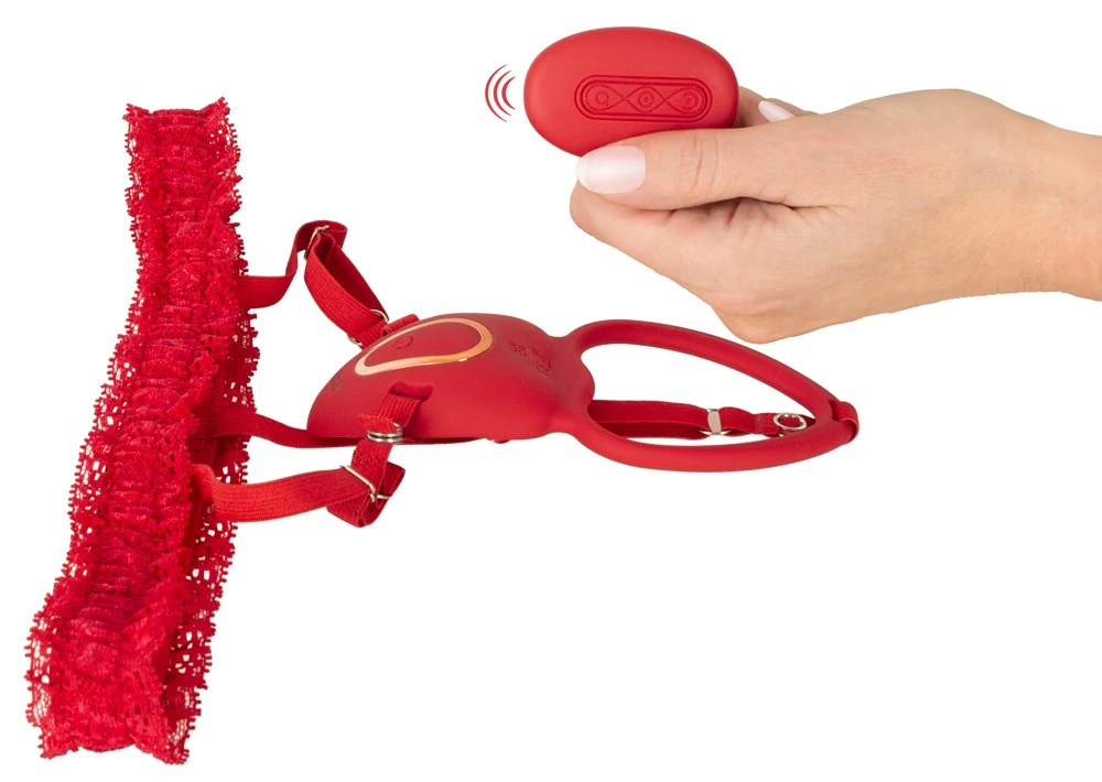 Strap-On Lay-On Vibe, Lay-on Set mit Vibrator & Spitze für freihändiges Lustspiel beim Sex mit intensiver Klitoris-Stimulation